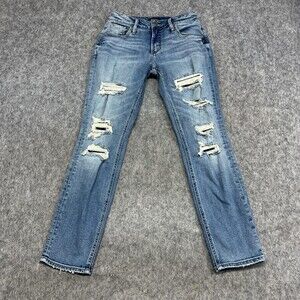 Silver Jeans Jeans Womens 27x27 Boyfriend Midrise Distressed Stretch FITS27x29